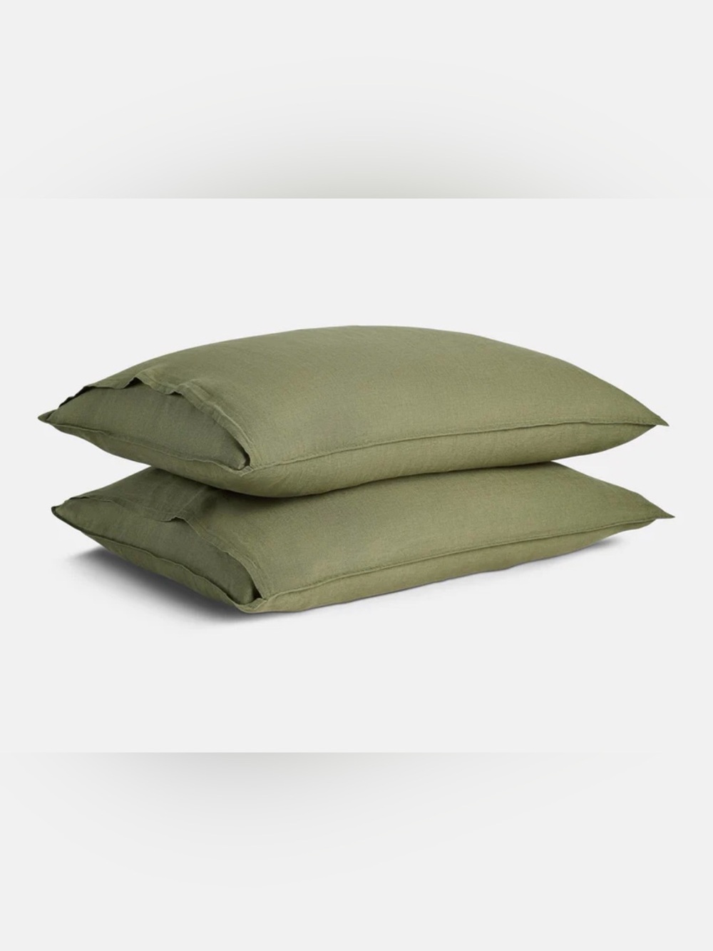 Brooklinen Washed European Linen Pillowcases - Fresh Moss - Standard